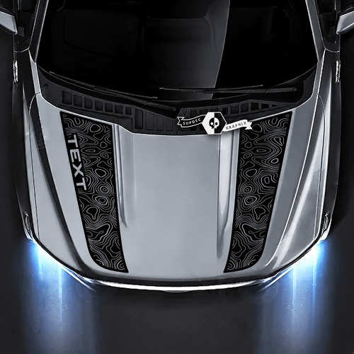 TESTO Twin Topographic Hood Spears Adesivo in Vinile per Cofano per Ford F-150