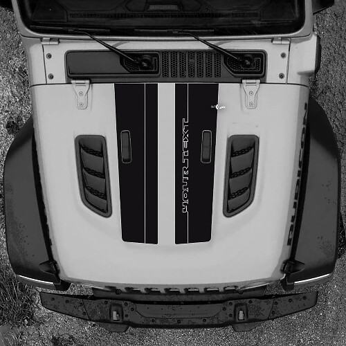 Cofano Jeep RUBICON Wrangler JL Vinile Banner Doppia Decalcomania Grafica
