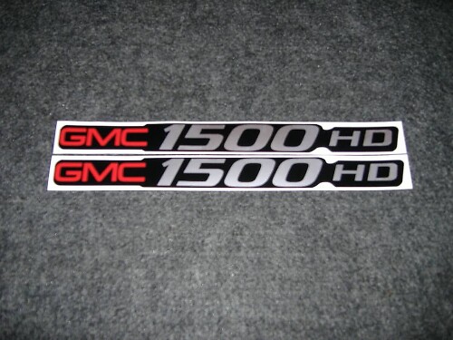 Set di adesivi in vinile con logo GMC 1500 HD per camion Sierra