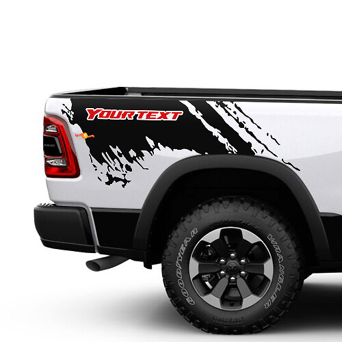 Kit di Adesivi Vinilici Laterali Stile Spruzzi di Fango per Dodge Ram 1500 Rebel