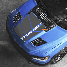 Adesivo in Vinile con Testo Personalizzato Stile Rebel per Cofano Dodge Ram 1500 Rebel_2