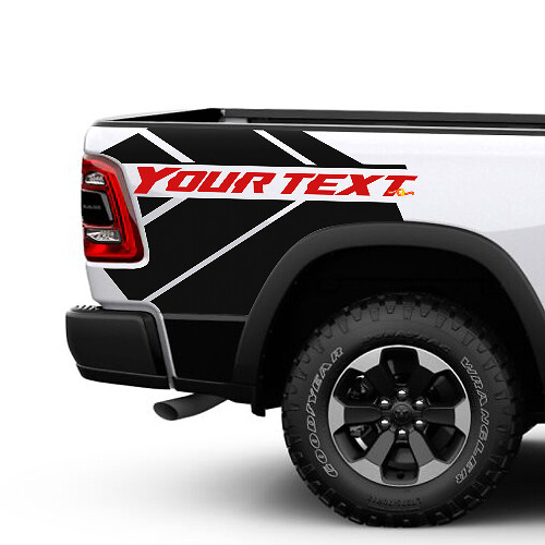 Kit di adesivi in vinile personalizzati per fiancata del cassone Dodge Ram 1500
