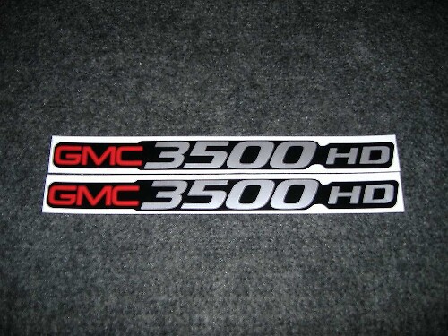 2 Gmc 3500 Hd Decals Gmc C3500 Heavy Duty Sierra Yukon Dimensione Distintivo Decalcomanie Adesivi Decalcomanie Adesivi