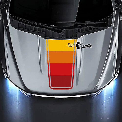 Ford F-150 XL XLT STX LARIAT Set di colori del cofano Grafica delle montagne Adesivi laterali Decalcomanie
