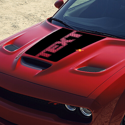 Adesivo Vinile Personalizzato per Cofano Stile Nido d'Ape per Dodge Challenger