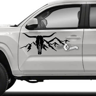 2 adesivi grafici per decalcomanie in vinile Toyota Tacoma Doors SR5 Side Deer Mountains
