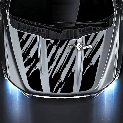 Set di Decalcomanie in Vinile con Triple Strisce Usurate per Cofano per Musclecar truck XLT STX