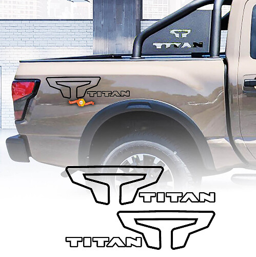 Kit di 2 adesivi per decalcomanie per Nissan TITAN Stripe WRAP Bed Decal Sticker Graphic Side Stripe
