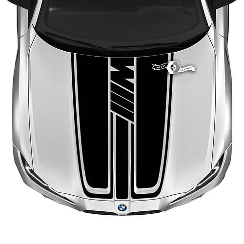 2021+ BMW M4 M3 G80 G82 G83 M Performance Hood M logo adesivo per decalcomania in vinile
