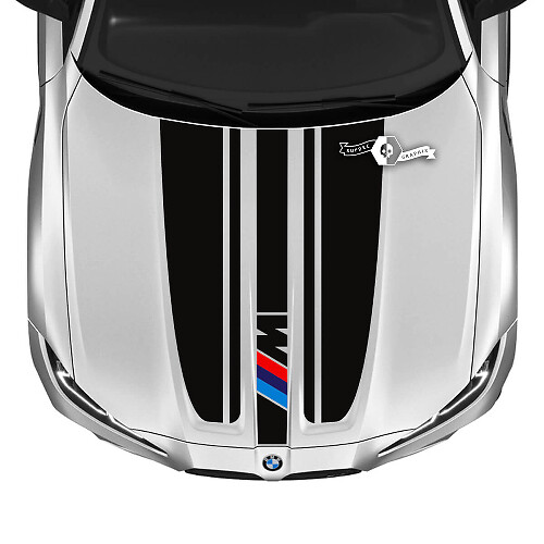 2021+ BMW M4 M3 G80 G82 G83 M Performance Hood M Colore Logo Adesivo decalcomania in vinile
