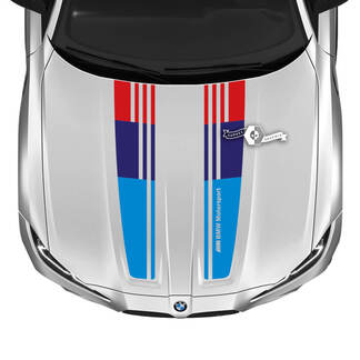 2021+ BMW M4 M3 G80 G82 G83 M Performance Hood M Logo a colori Doppio adesivo in vinile
