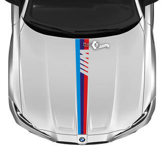 2021+ BMW M4 M3 G80 G82 G83 M Performance Hood M Colore Centro Taglio Vinile Adesivo Decalcomania
