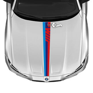 2021+ BMW M4 M3 G80 G82 G83 M Performance Hood M Colore Logo Centro Vinile adesivo decalcomania
