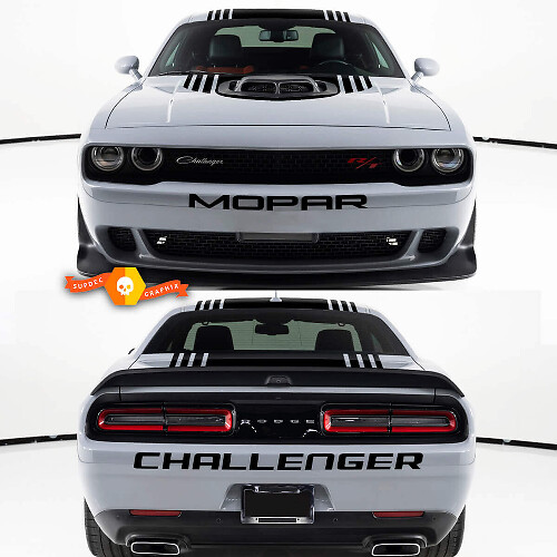 Kit decal in vinile per paraurti anteriore e posteriore Mopar Challenger per Dodge Challenger