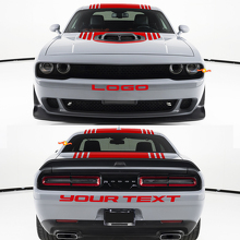 Kit adesivi in vinile personalizzati per paraurti anteriore e posteriore per Dodge Challenger_3