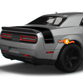 Dodge Challenger Trunk Hellcat Scat Pack Trim Style Trim Strisce posteriori Grafica con decalcomanie in vinile
