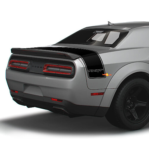 Adesivi in vinile a strisce personalizzate per baule posteriore Dodge Challenger