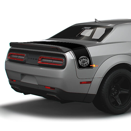Adesivo in Vinile Personalizzato con Testo e Striscia Posteriore Super Bee per il Bagagliaio della Dodge Challenger