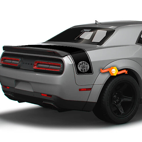 Adesivo in Vinile a Striscia Retro del Bagagliaio Stile Super Bee per Dodge Challenger
