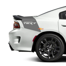 Adesivi in vinile a strisce personalizzate per fascia posteriore Powered By Custom Text per Dodge Charger_3