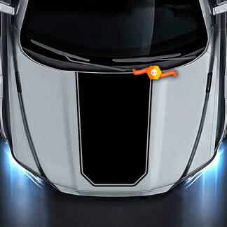 Striscia adesiva grafica verticale sul cofano Dodge Ram 1500 Power Wagon

