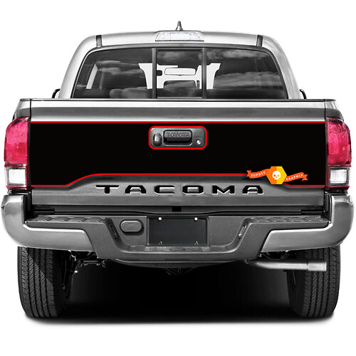 Tacoma Bed Trunk Portellone Strisce Rosse Kit adesivi in ​​vinile per Toyota Tacoma 2 colori
