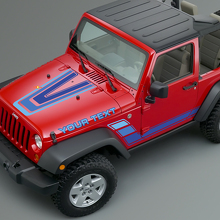 Kit di Adesivi in Vinile Vintage Stripes per Cofano e Fianchi per Jeep Renegade CJ5 CJ7_2
