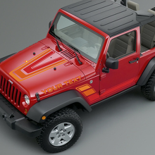 Kit di Adesivi in Vinile Vintage Stripes per Cofano e Fianchi per Jeep Renegade CJ5 CJ7_3