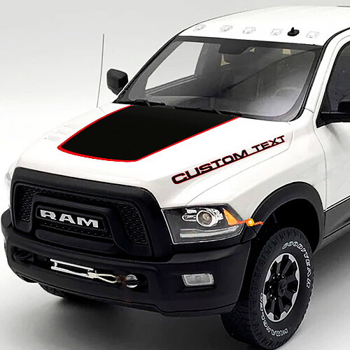 Set di adesivi in vinile personalizzati e oscuranti per cofano per Dodge Ram 2500 Power Wagon_1