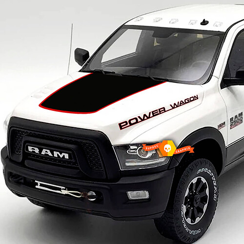 Kit completo per adesivi per decalcomanie in vinile per camion enormi Power Wagon Ram 2500 2 colori
