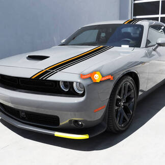Dodge Challenger Style Rally Over the Car kit di strisce in vinile Kit decalcomanie 2 colori
