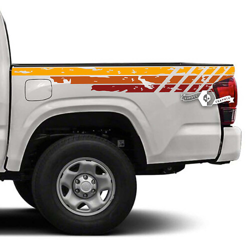 Adesivo in vinile vintage consumato a strisce per comodino per Toyota Tundra