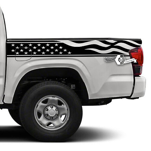 Adesivo in Vinile con Strisce Stile Bandiera USA per Pannello Porta Toyota Tacoma