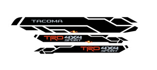 Decalcomania per adesivi laterali in vinile laterale TRD 4x4 PRO Sport Off Road Rocker adatta per Toyota Tacoma
