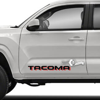Coppia Toyota Tacoma SR5 Porte Porte laterali Decalcomanie in vinile Adesivo grafico 2 colori
