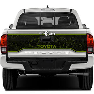 Toyota Tacoma SR5 Mappa topografica del portellone posteriore Topo Splash Vinile Decalcomanie Adesivo grafico
