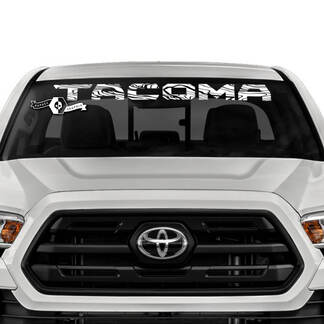 Kit adesivi per decalcomanie in vinile Tacoma per parabrezza per stile topografico Toyota Tacoma
