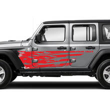Adesivo Vinile Laterale con Porta Spruzzata Bandiera USA Usurata per Jeep Wrangler Unlimited JK 3