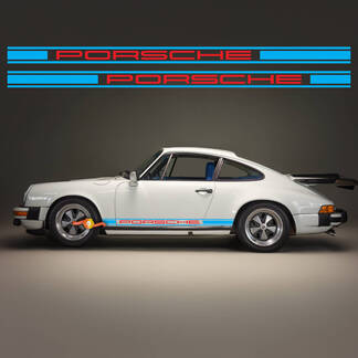 1979 Porsche 911 SC due toni classici strisce laterali logo decalcomania stile cantante
