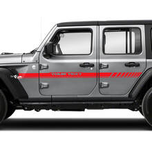 Adesivo Vinil Personalizzato Testo Strisce Laterali Parafango Porte per Jeep Wrangler Unlimited 3