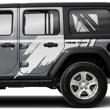 Coppia Jeep Wrangler Unlimited Splash Doors Side Mud 2 colori adesivi grafici decalcomania JK 4 porte
 2