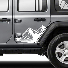 2x Jeep Wrangler Unlimited Doors Fender Mountains Side Stripe 4 colori adesivo in vinile
 2