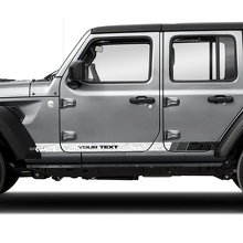 Adesivo in vinile a striscia laterale con mappa topografica del pannello sottoporta per Jeep Wrangler Unlimited 3