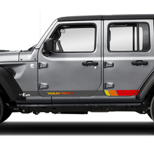 Adesivo in vinile personalizzato con testo a striscia laterale mappa topografica per Jeep Wrangler Unlimited 2