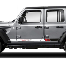 Adesivo in vinile personalizzato con testo a striscia laterale mappa topografica per Jeep Wrangler Unlimited 3