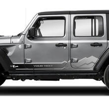 Adesivo in vinile con striscia laterale sfumata Mountains Doors per Jeep Wrangler_3