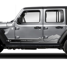 Adesivo in Vinile Striscia Laterale Porte Montagne Gradiente per Jeep Wrangler 3