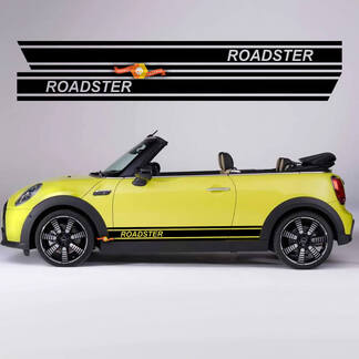 2 adesivi per decalcomanie in vinile con striscia grafica Mini Cooper Roadster Symbol Car Racing
