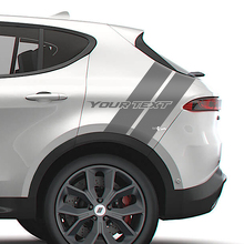 Set di Adesivi in Vinile Personalizzati con Doppie Strisce Laterali Posteriori per Dodge Hornet RT GT_3