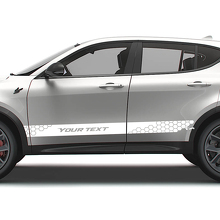 Kit di Adesivi in Vinile a Strisce Laterali Stile Nido d'Ape Personalizzati per Dodge Hornet_2